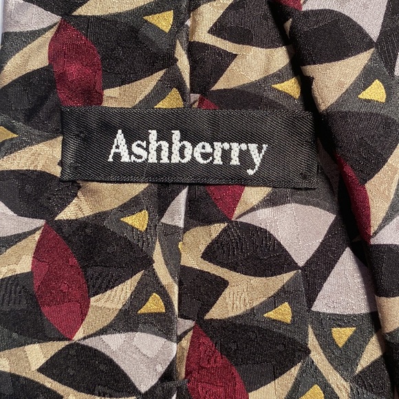 Vintage 90s Ashberry Tie Imported Silk Made in the USA Necktie - Picture 7 of 11